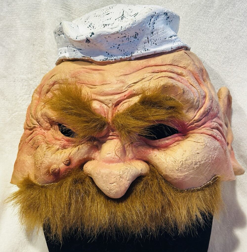 Vtg 2005 The Paper Magic Group Halloween Rubber Mask Old Man Adult Size Costume